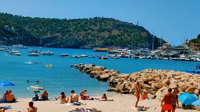 Swimming at the beach