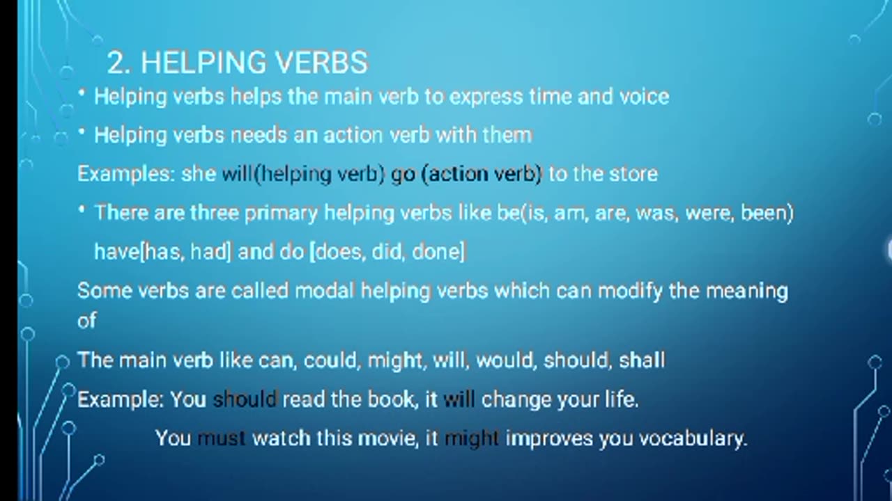 Verbs & It's types