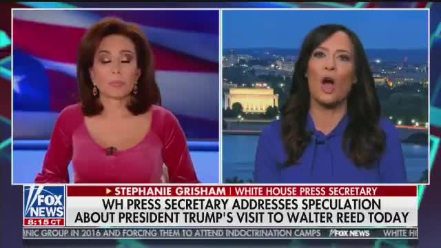 Pirro and Grisham: Trump's Walter Reed visit