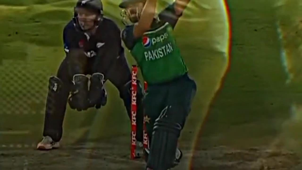 The Babar azam timing shot for the six