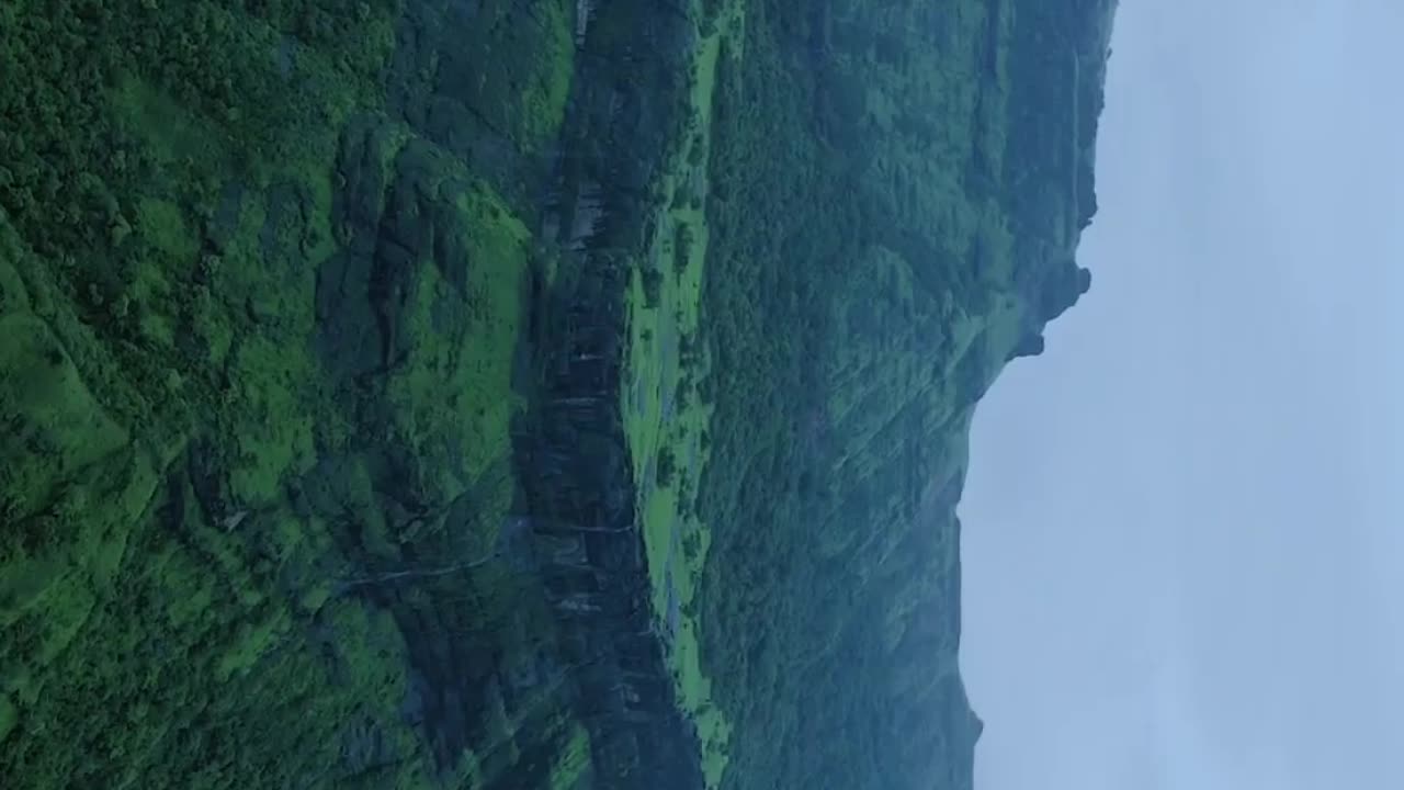 Tahuli waterfall aerial view