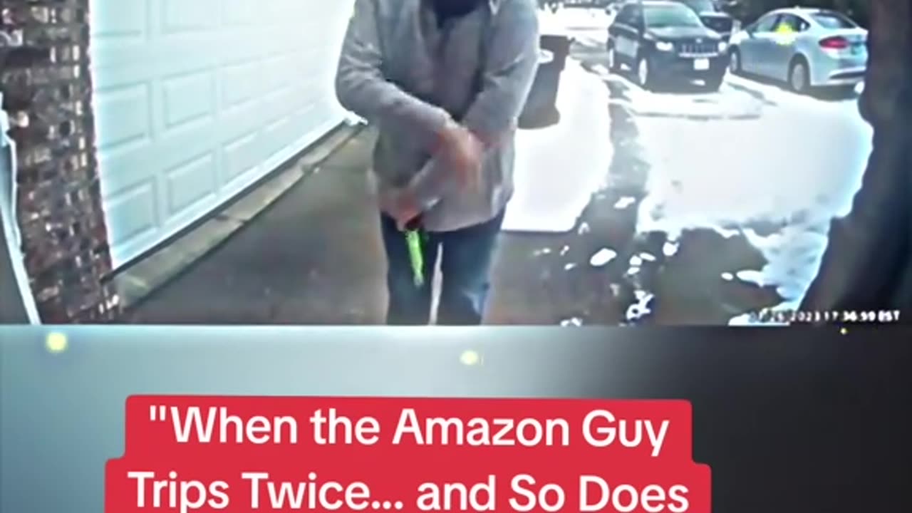 when the amazon guy trips twice. and so does my Dignity