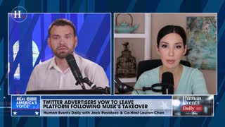 Jack Posobiec and Lauren Chen discuss advertising on Twitter under Musk.