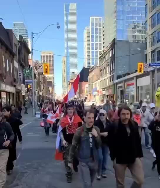 Freedom protest in Toronto Canada today 🇨🇦