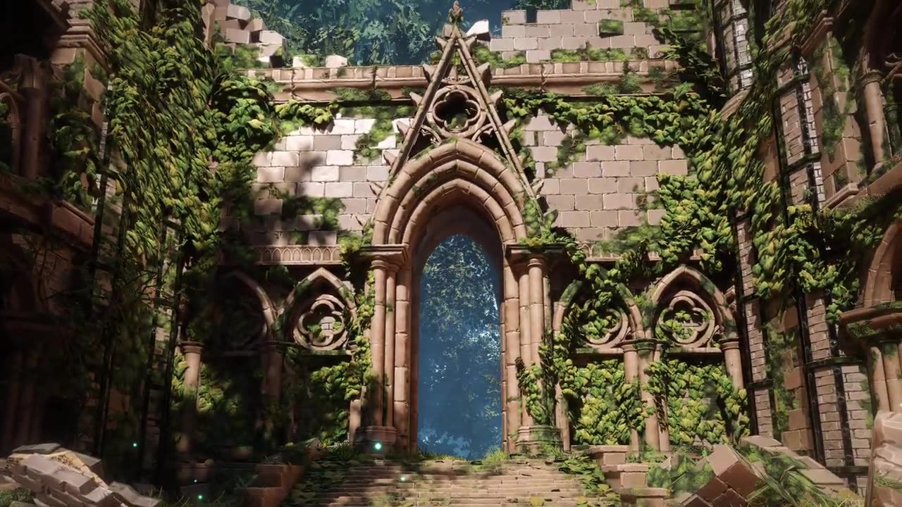 Fantasy castle ruins in UE5 | relaxing video | satisfying videos | naturer9