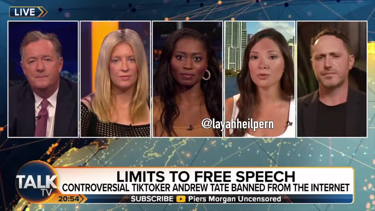 Woman STUNS Piers Morgan defending Andrew Tate?