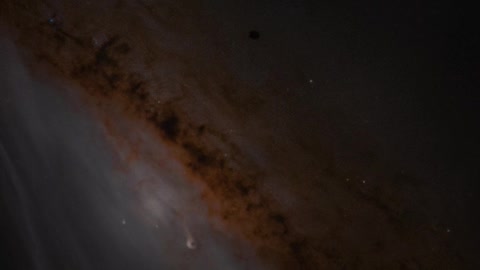 Brown nebula in space surrounded by stars