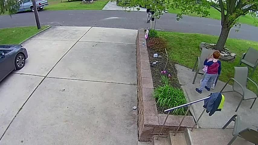 Dad Gets Comforting Hug From Kid After Falling While Riding Scooter