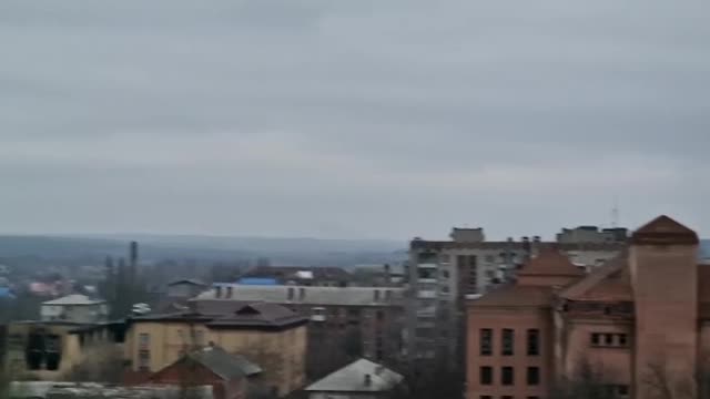 Footage from the rooftops of Bakhmut,