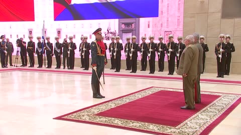 Meeting ceremony for Republic of Cuba Corps General Álvaro López Miera