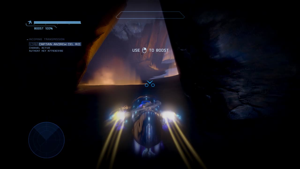 Halo 4 Escaping the exploding planet on a Ghost