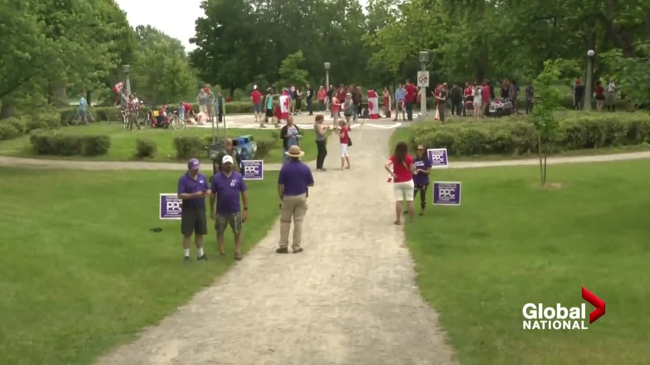 Anti-government protesters descend on Ottawa for Canada Day