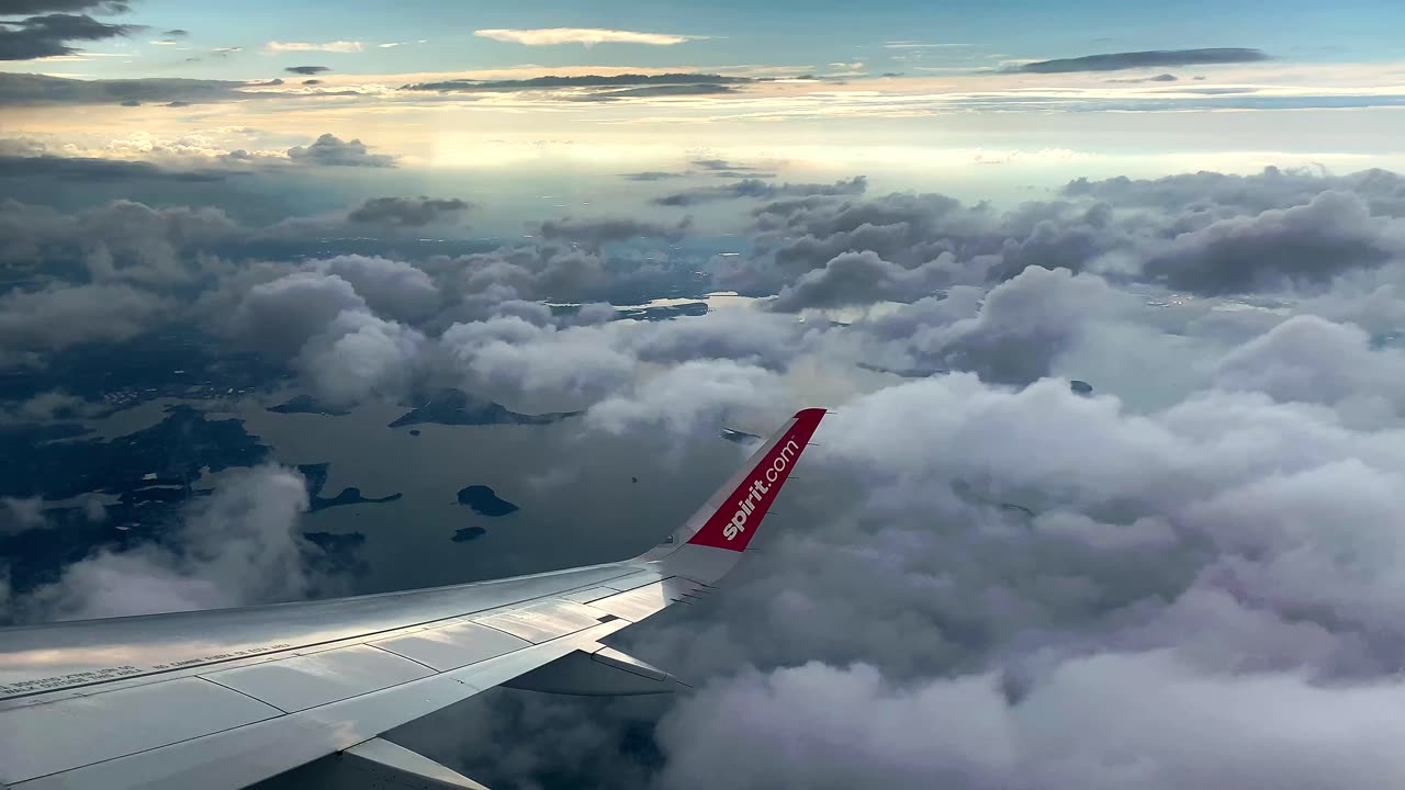 Scenery of Clouds from the Airplane