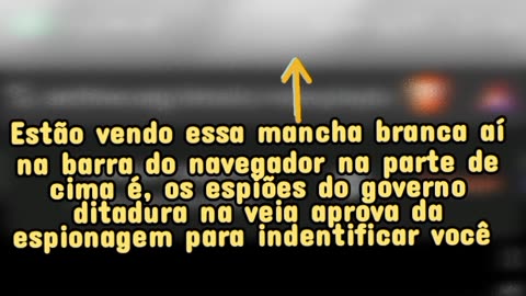 Essa mancha branca aí na barra de ferramentas do navegador indica espionagem do governo, isso frequentemente aparece como você identifica isso? é usando a página no modo escuro, assim que eles aparecem é delatado pela página é importante vc ter 3 V