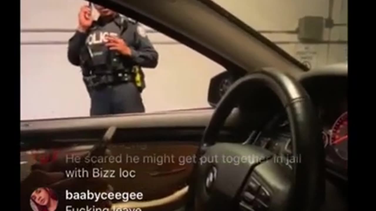 Lil Berete IG live getting pulled over FLASHBACK