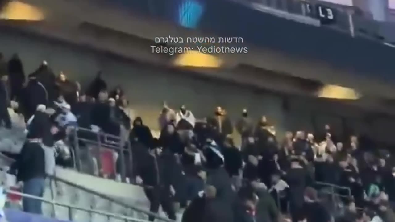 Under unprecedented security and confrontations in the stands, the Israeli team