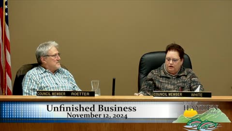 Consent Calendar Disagreement - Hayden City Council Meeting - 11/12/24