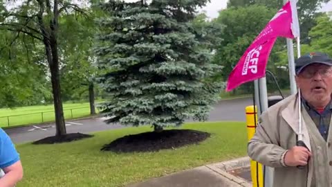 Father confronts rainbow flag waving weirdos over their promotion of