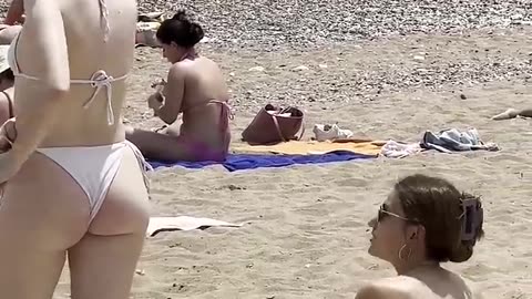 Barcelona Beach sunny day