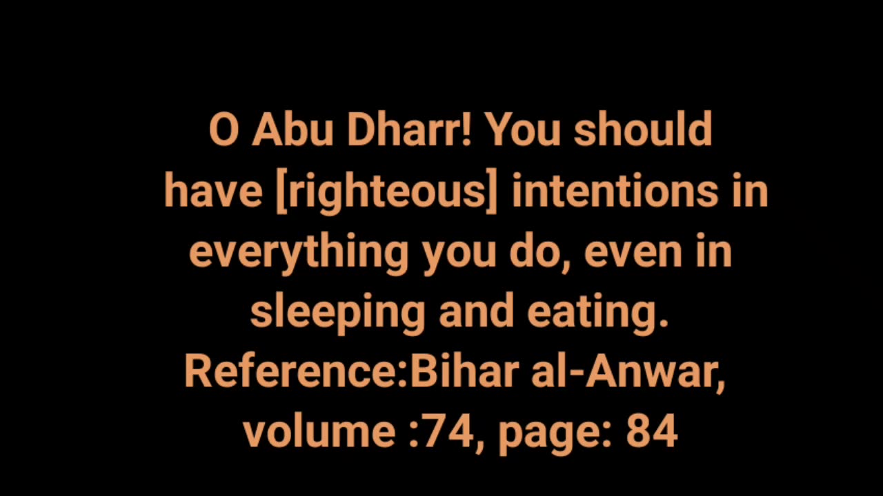 Daily Hadith about intentions