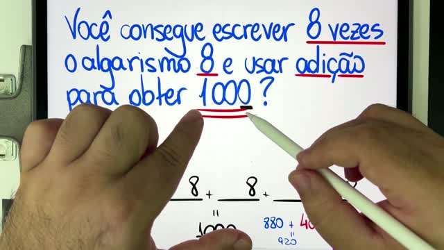đ€Ż MATEMĂTICA BĂSICA DESBUGADA - Com 8 algarismos 8 vocĂȘ consegue escrever 1000