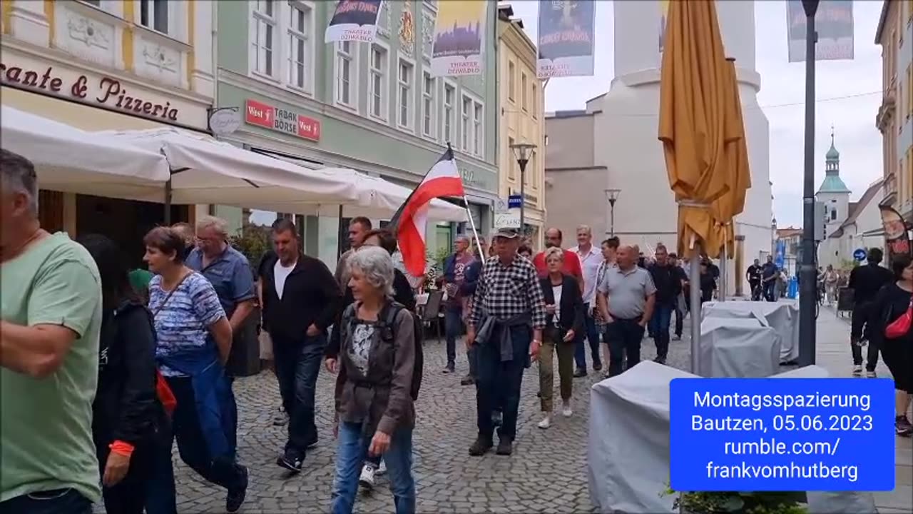 MONTAGSSPAZIERGANG, ERÖFFNUNG BÜRGERMIKROFON - BAUTZEN, 05 06 2023, 122. MAHNWACHE 🕊