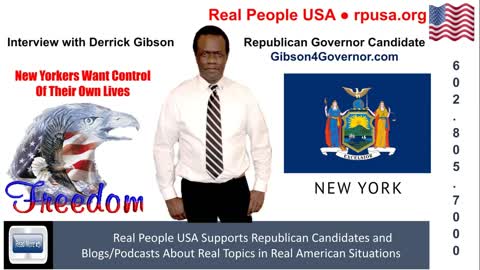 Interview with Derrick Gibson, NY State Governor Candidate