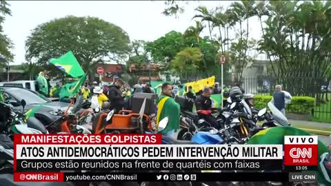 Manifestação golpista: Atos antidemocráticos pedem intervenção militar | LIVE CNN