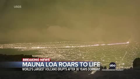 Mauna Loa volcano roars back to life