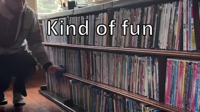 Dusting The Movie Shelf - Saturday Chores