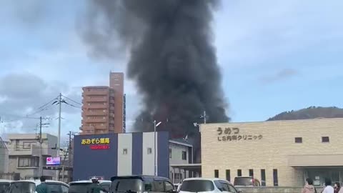 Large fire breaks out in residential area of Fukushima, Japan