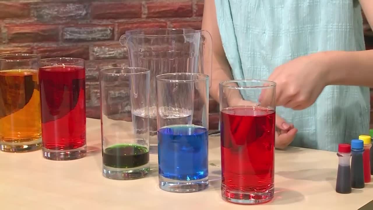 DIY Xylophone sounds by using various water colors