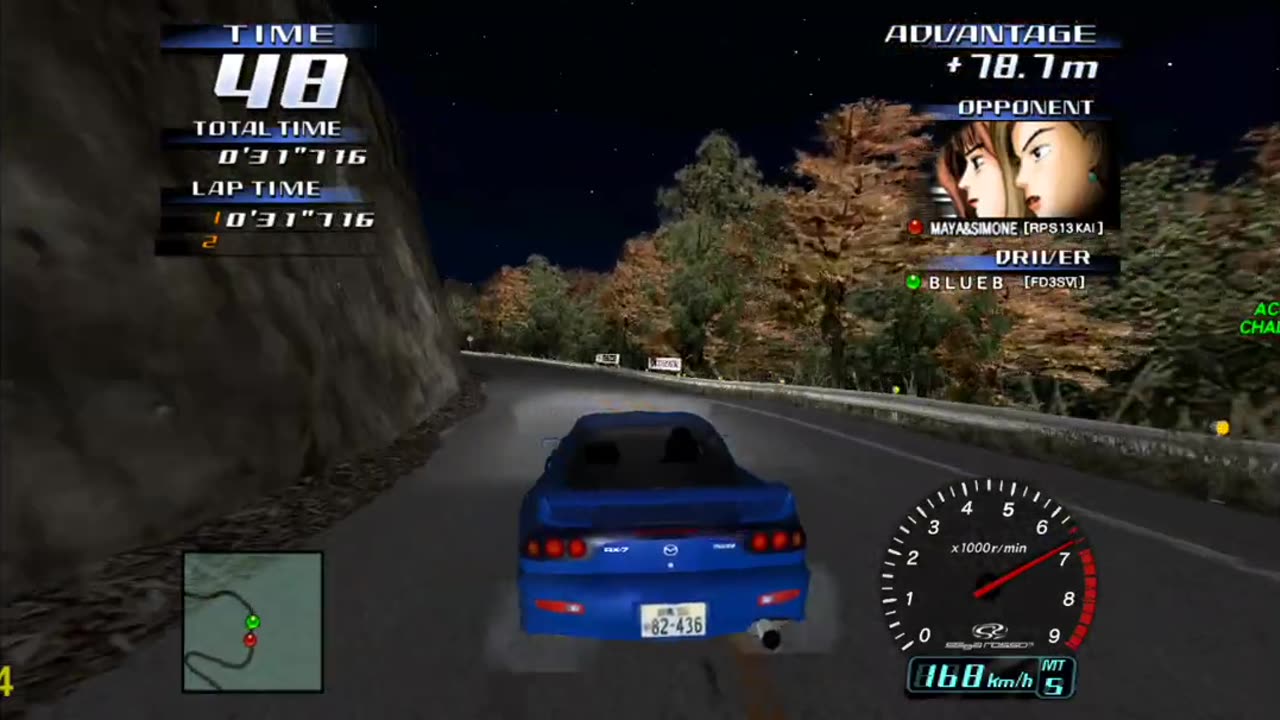 Initial D Arcade Stage 3 - Mazda RX7 Spirit R Legend Of The Street Walkthrough Pt 4(Flycast HD)