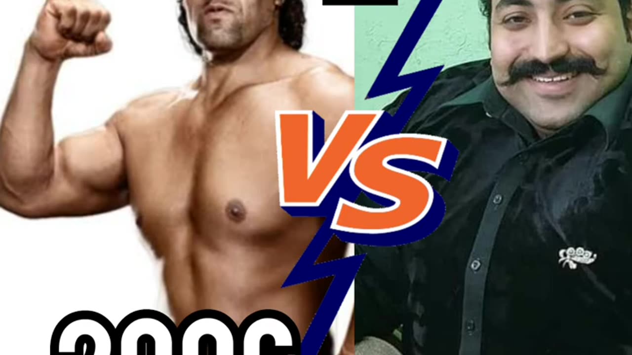 The great 😃 Khali vs Khan baba .#khali