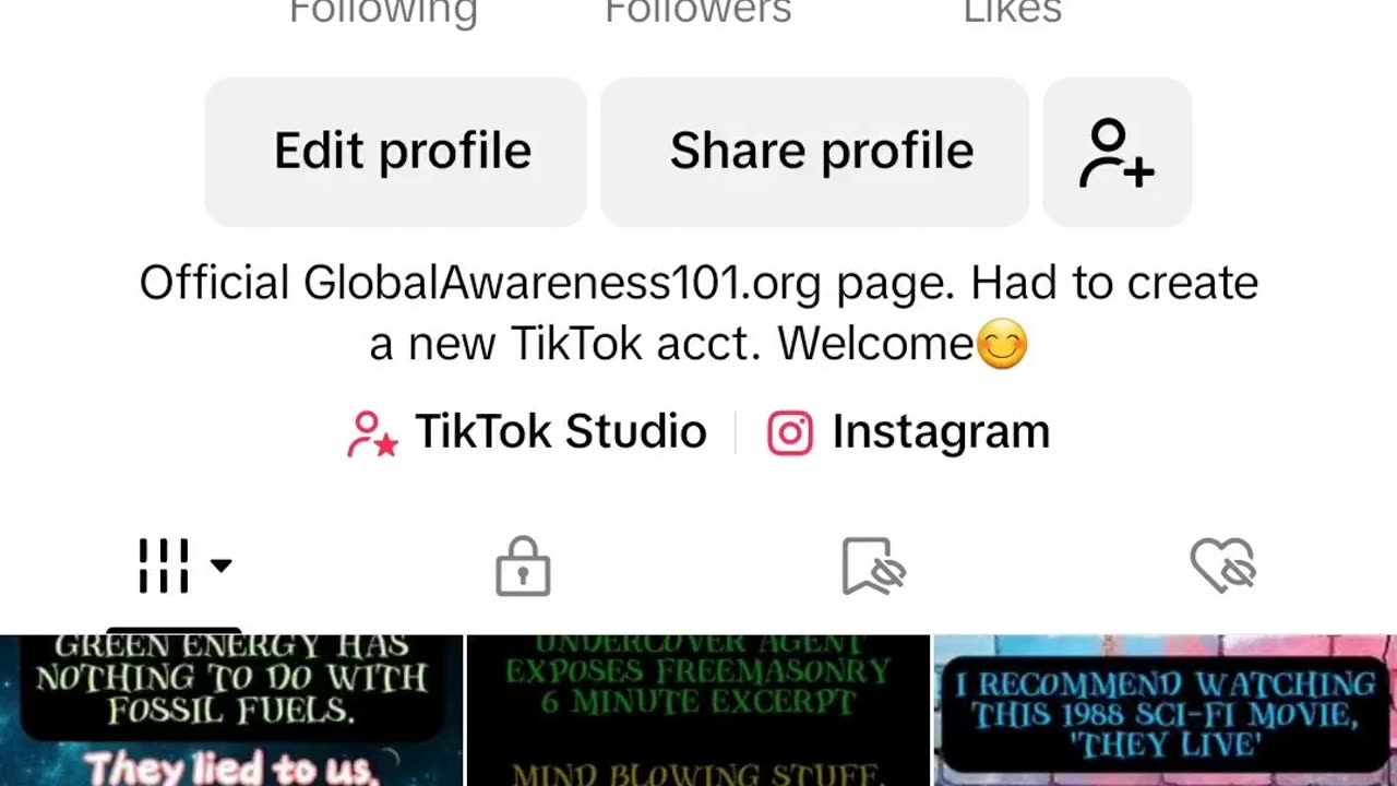 Soooo... I received my first "warning" on my new TikTok account for "misinformation"