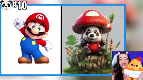 SUPER MARIO BROS Movie Characters as PANDAS!? (AMAZING TRANSFORMATIONS!)