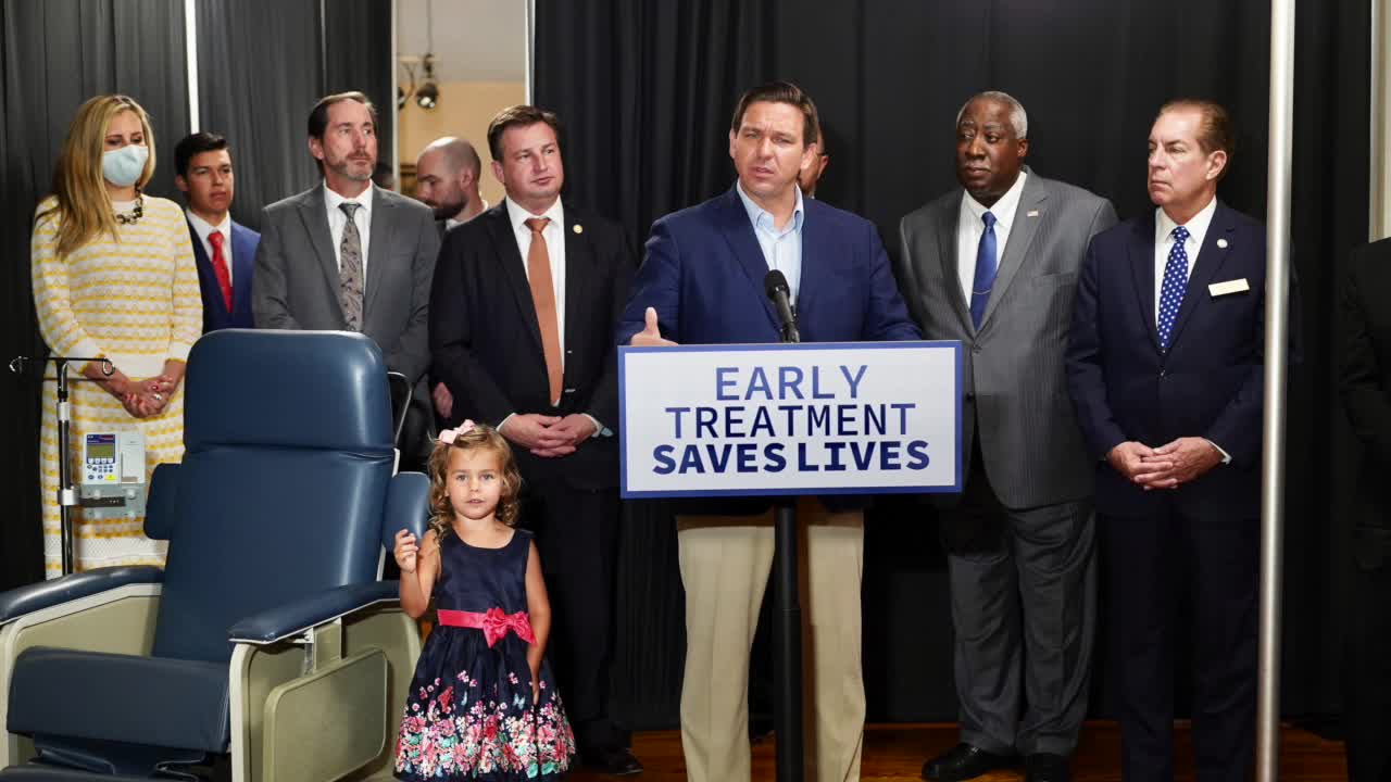 Governor DeSantis Opens Monoclonal Antibody Site in Collier County.