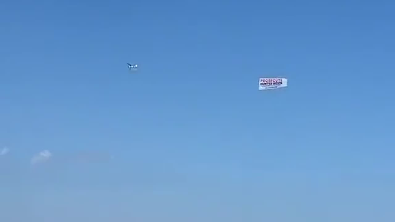 'Prosecute Hunter Biden' banner towed by a plane spotted over his father’s Delaware beach house