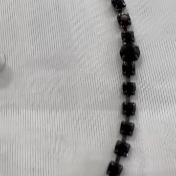 Black Tone Jewelry Set (Necklace + Earrings) Made with Swarovski Crystals.