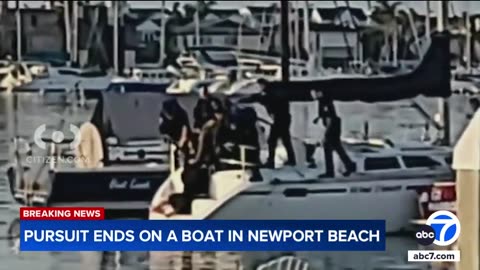 Chase ends on boat in Newport Beach's Balboa Island