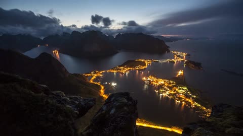 night scenery from reinebringen