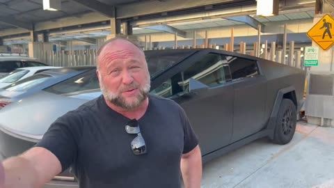 President Trump Gives Alex Jones A Cyber Truck!