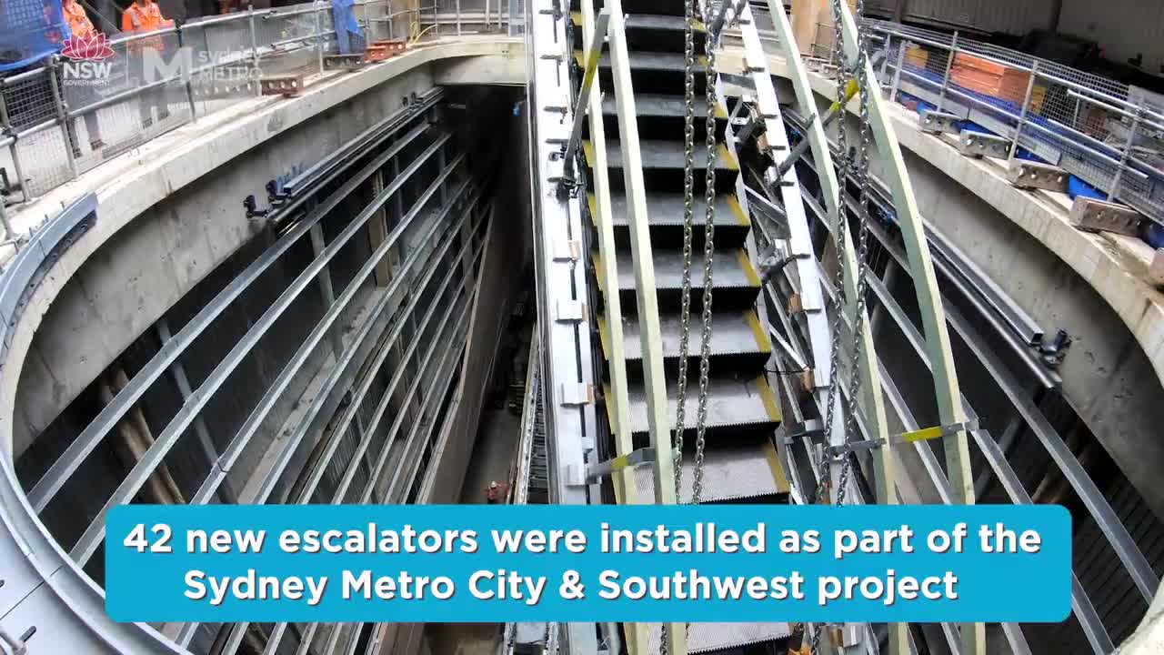 Sydney Metro: Final escalators installed at Central Station