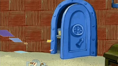 Squidward Is Playing With Tiles While SpongeBob Dresses Up As A Maid 🍋