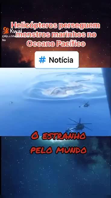 HELICOPTER CHASES SEA MONSTER IN THE PACIFIC OCEAN WATCH THE VIDEO AND SHARE