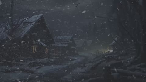Cold Blizzard Sounds for Sleeping - Arctic Wind and Blowing Snow Sounds - Winter Ambience