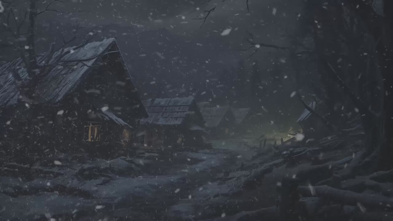 Cold Blizzard Sounds for Sleeping - Arctic Wind and Blowing Snow Sounds - Winter Ambience
