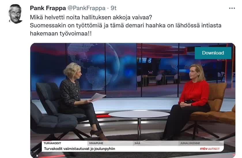 Mikä helvetti noita hallituksen akkoja vaivaa? Suomessakin on työttömiä