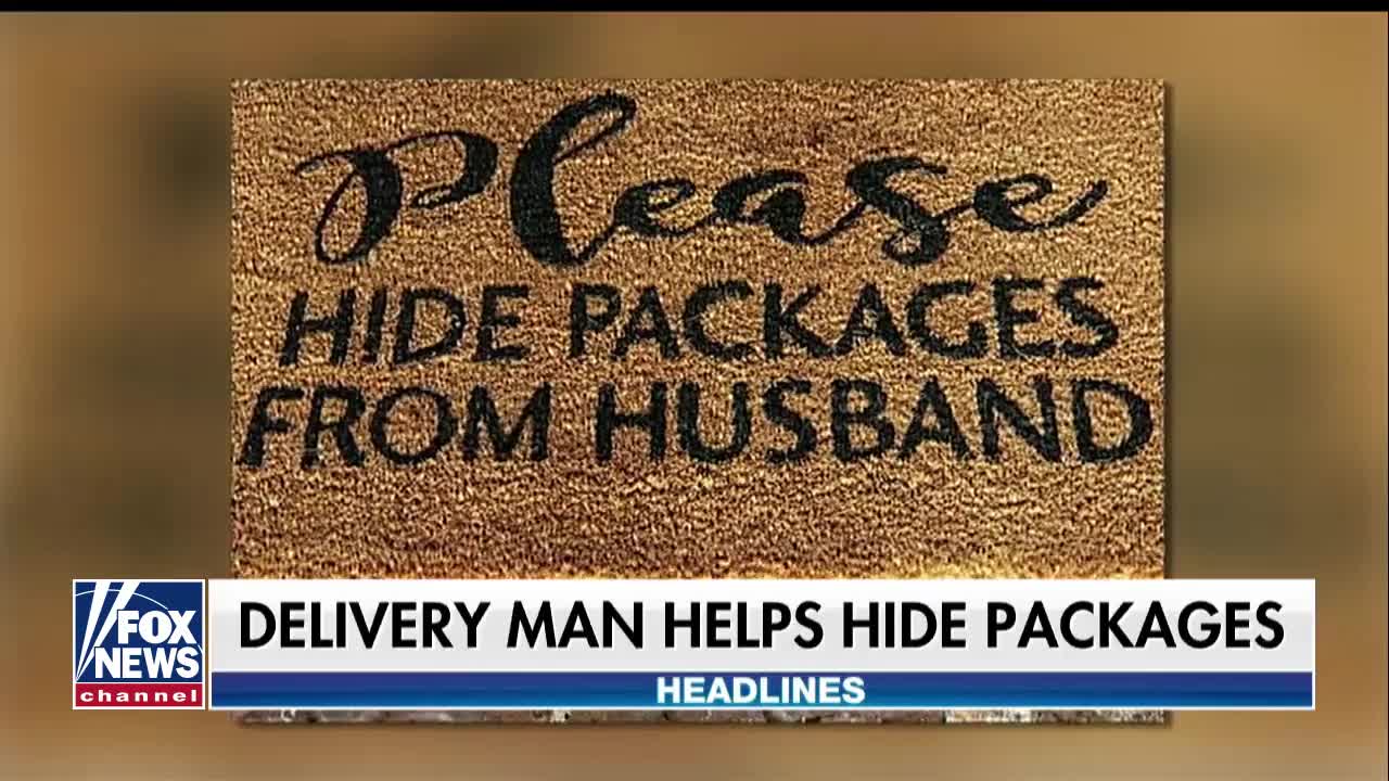 Amazon delivery man captured following doormat's instruction to 'hide packages from husband'