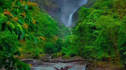 Monsoon magic of waterfal #rumble #monsoon